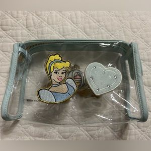 Stoney Clover Lane sky travel pouch with 3 glued SCL patches